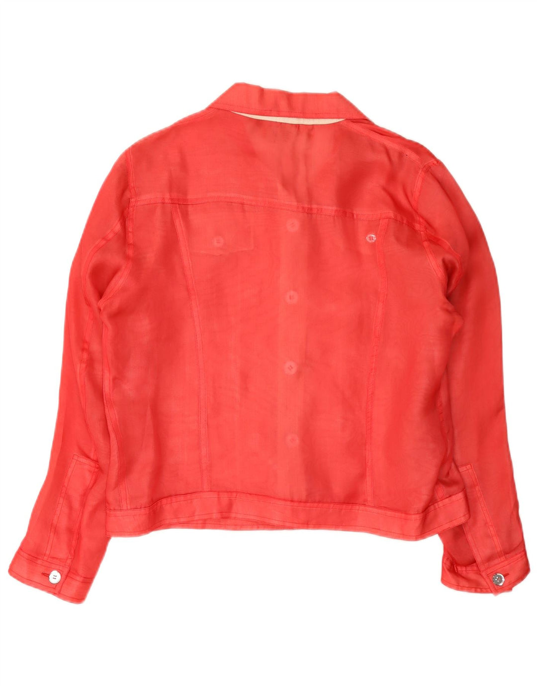 ADRIAN’S CAPRI  Womens Bomber Jacket UK 14 Medium Red Silk
