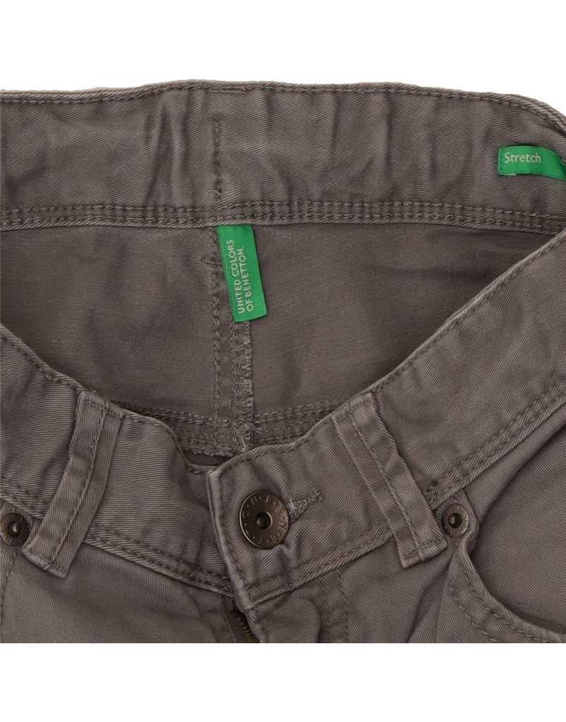 BENETTON Boys Stretch Straight Casual Trousers 9-10 Years W25 L24 Grey Vintage Benetton and Second-Hand Benetton from Messina Hembry 