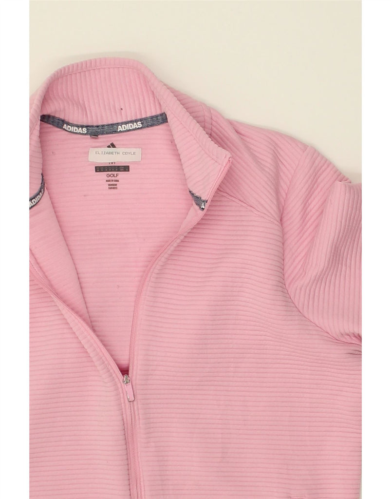 ADIDAS Womens Tracksuit Top Jacket UK 12 Medium Pink Polyester | Vintage Adidas | Thrift | Second-Hand Adidas | Used Clothing | Messina Hembry 