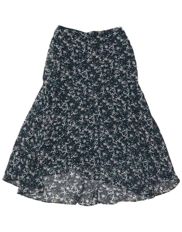 Phase Eight Womens Midi Skirt UK 10 Small W27 Green Floral Bohemian
