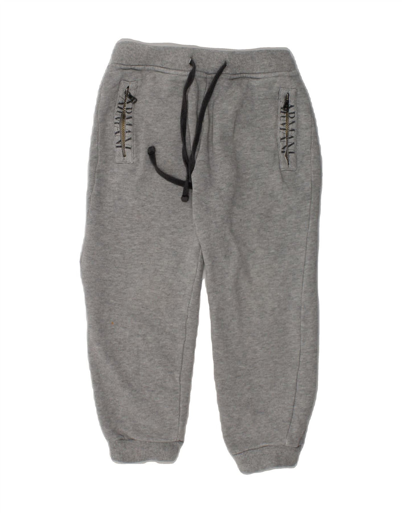 ARMANI JUNIOR Boys Graphic Tracksuit Trousers Joggers 2-3 Years Grey | Vintage Armani Junior | Thrift | Second-Hand Armani Junior | Used Clothing | Messina Hembry 