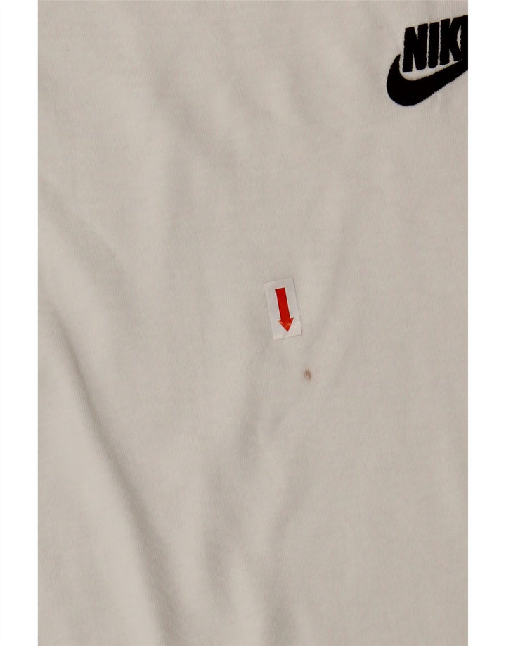 NIKE Mens T-Shirt Top Medium White Cotton