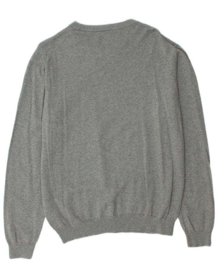 Replay Womens Boat Neck Jumper Sweater UK 14 Medium Grey Cotton