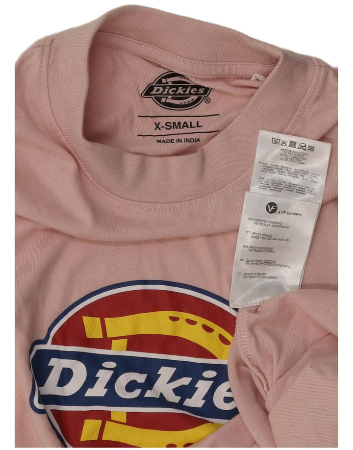 DICKIES Mens Graphic T-Shirt Top XS Pink Cotton