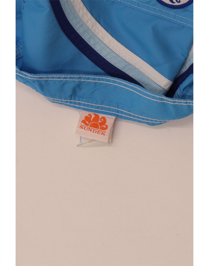 Sundek Mens Swimming Shorts Medium  Blue Colourblock Nylon