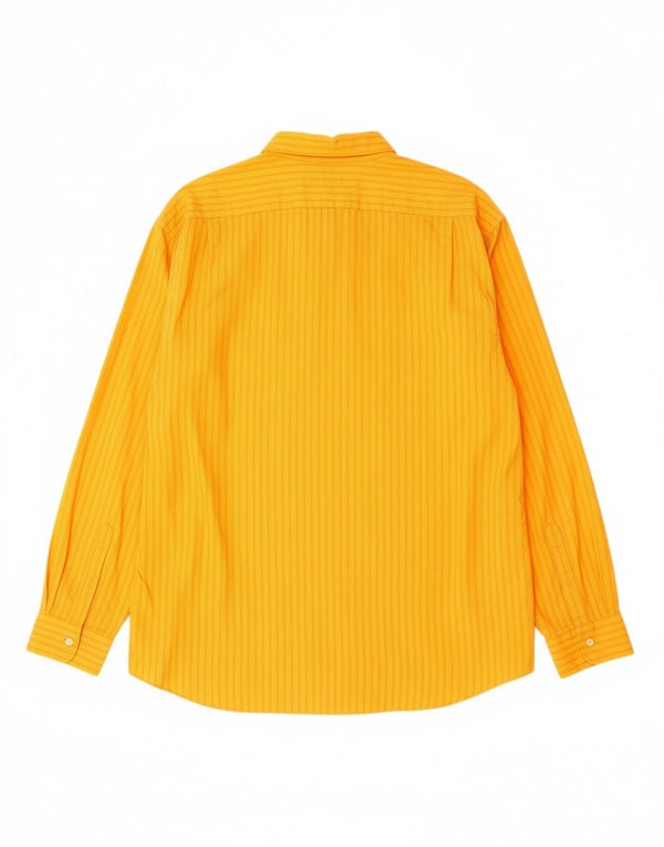 Vintage Mens Shirt Size 44/45 2XL Orange Pinstripe Cotton