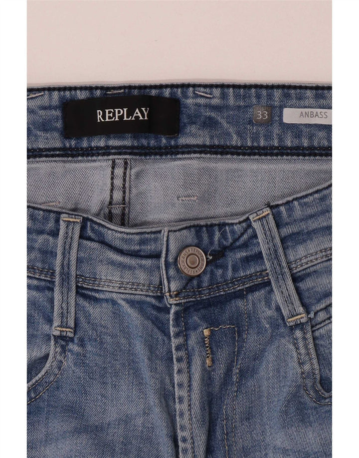 Replay Womens Anbass Slim Jeans W33 L31 Blue