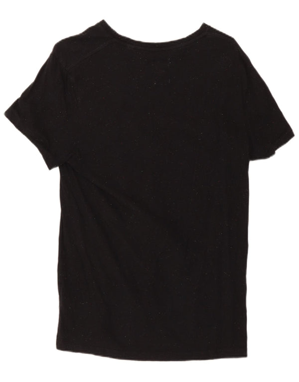 Jack Wills Mens Slim Fit T-Shirt Top Medium Black Flecked Cotton