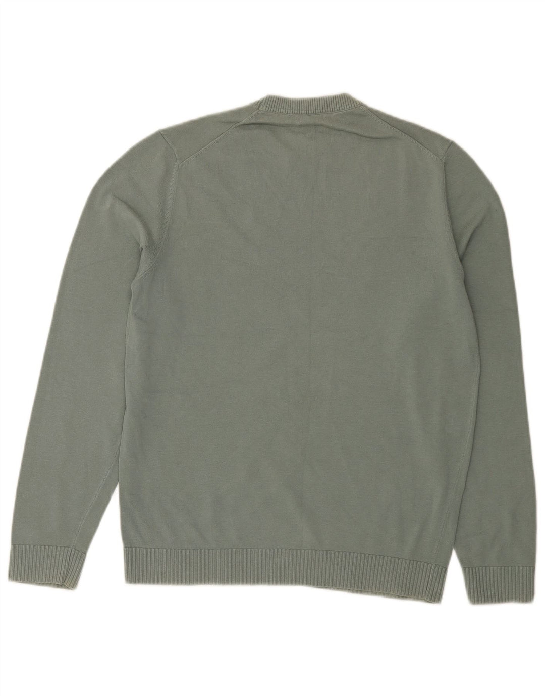 Massimo Dutti Mens Crew Neck Jumper Sweater Medium Green