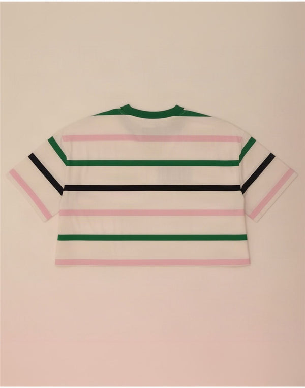Tommy Hilfiger Womens Crop Graphic T-Shirt Top UK 18 XL White Striped
