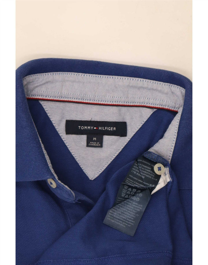 Tommy Hilfiger Mens Polo Shirt Medium Blue Cotton