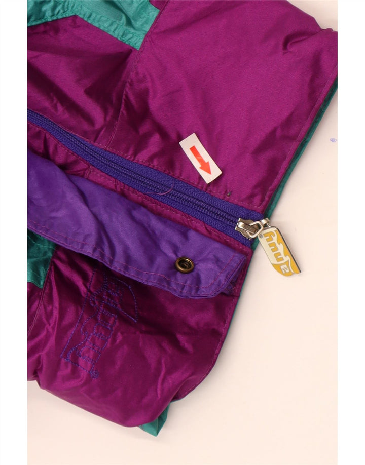 Vintage Mens Rain Jacket UK 44 2XL Purple Colourblock Nylon