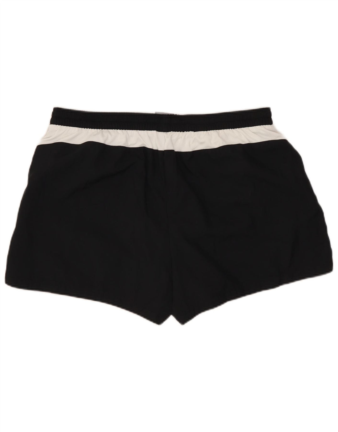 NIKE Womens Sport Shorts US 12/14 Large  Black Colourblock Polyester