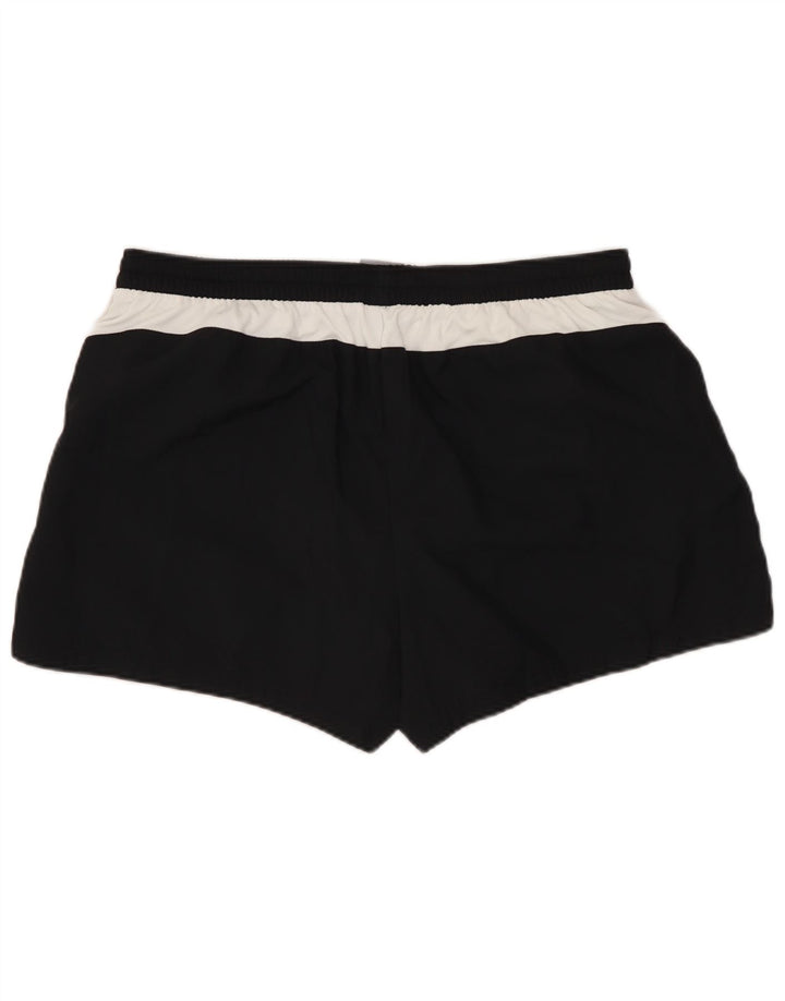 NIKE Womens Sport Shorts US 12/14 Large  Black Colourblock Polyester