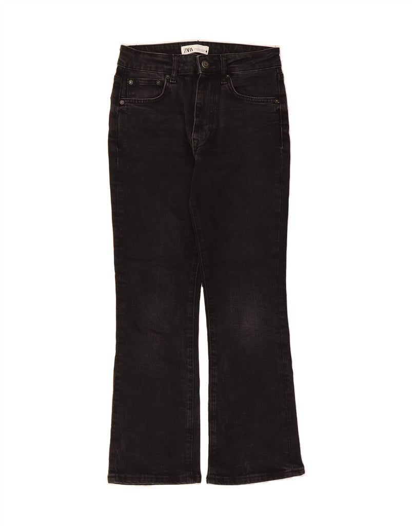 ZARA Womens Bootcut Jeans EU 34 XS W28 L27 Black Cotton Vintage Zara and Second-Hand Zara from Messina Hembry 