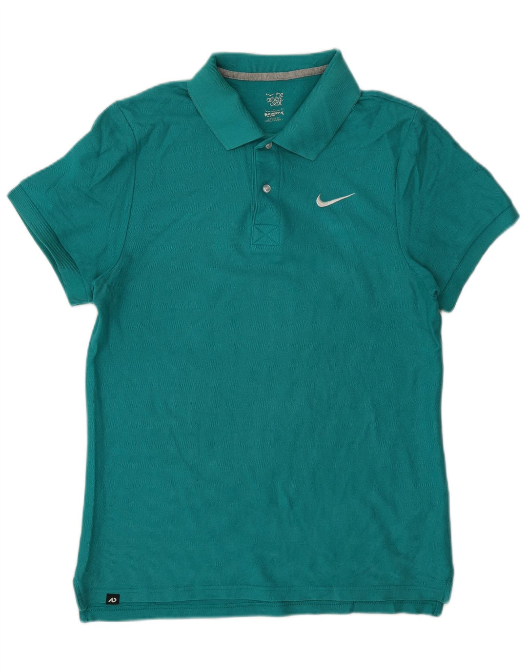 Nike Mens Polo Shirt Small Turquoise Cotton