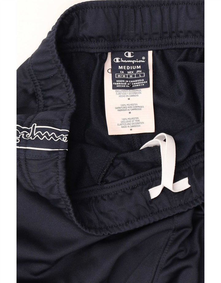 Champion Mens Graphic Tracksuit Trousers Joggers Medium Navy Blue Polyester