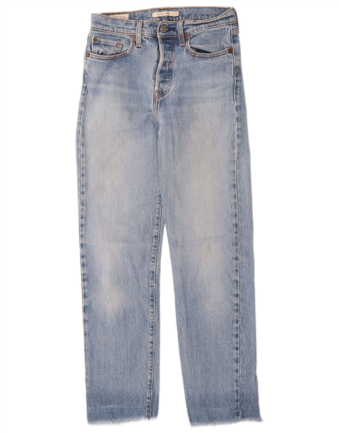 Levi's Womens Wedgie Straight Jeans W25 L28 Blue Cotton