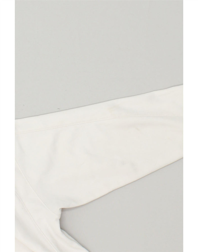 ADIDAS Boys Graphic Hoodie Jumper 9-10 Years Medium White Polyester | Vintage Adidas | Thrift | Second-Hand Adidas | Used Clothing | Messina Hembry 