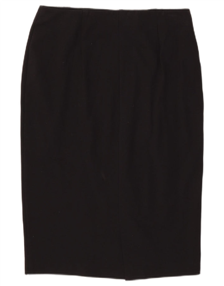 Marks & Spencer Womens Pencil Skirt UK 12 Medium W34  Black Viscose