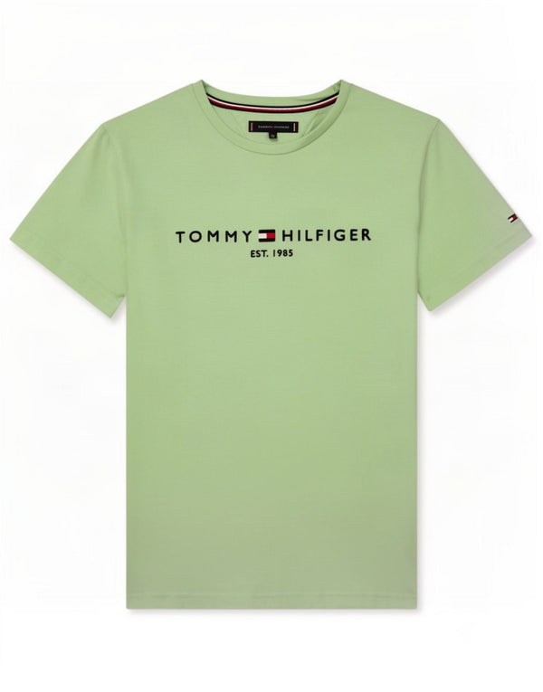 Tommy Hilfiger Mens Slim Fit Graphic T-Shirt Top Medium Green Cotton
