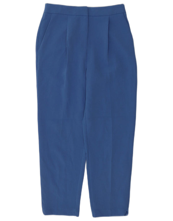 Topshop Womens High Waist Pegged Cropped Trousers UK 8 Small W26 L25 Blue