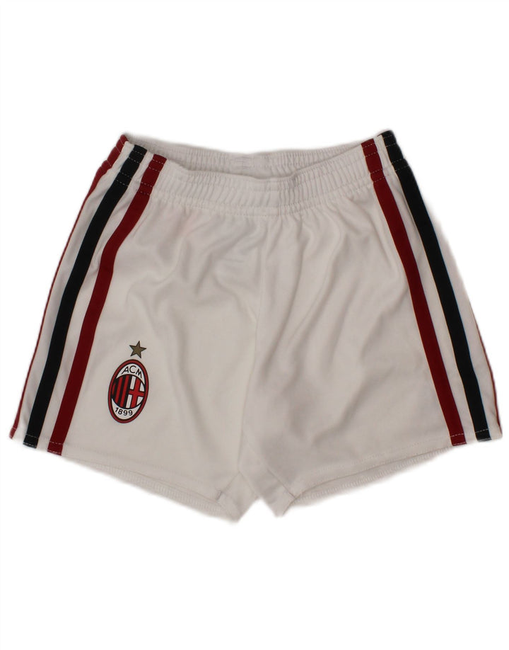 ADIDAS Boys AC Milan Sport Shorts 3-4 Years  White Polyester
