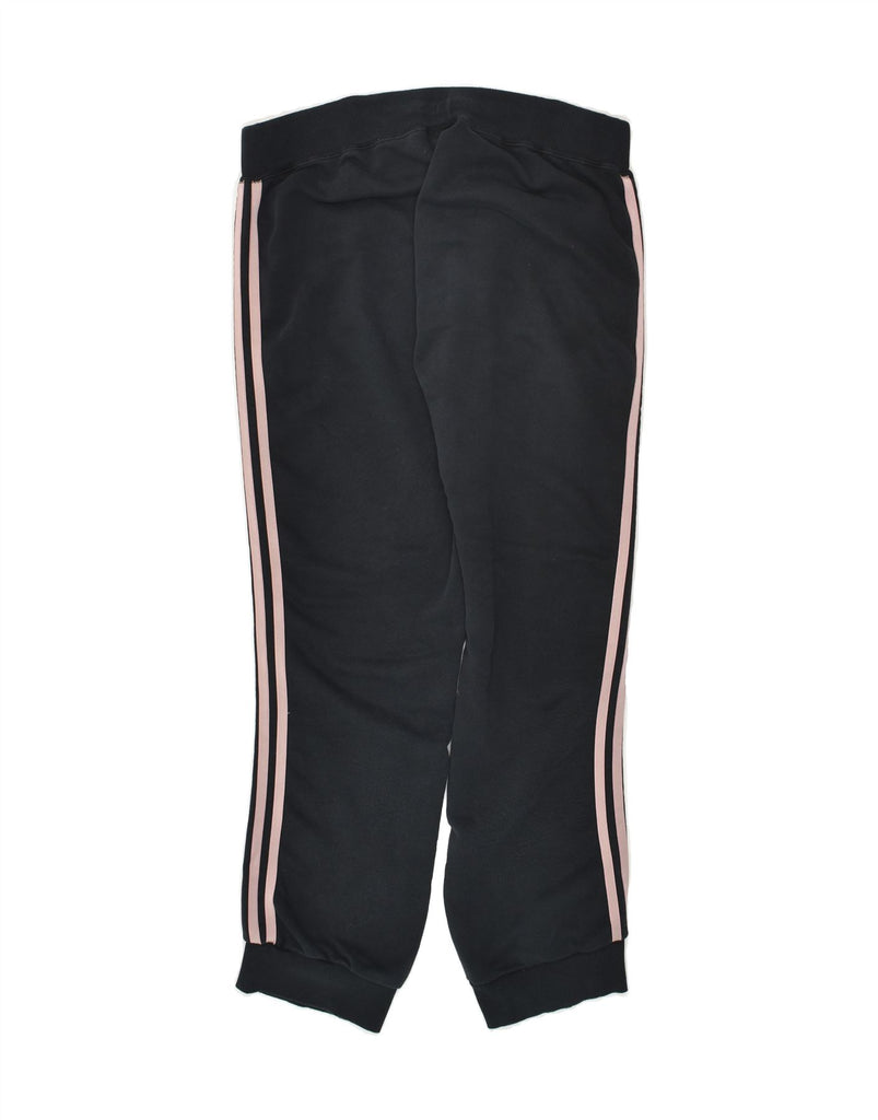 ADIDAS Womens Tracksuit Trousers Joggers UK 16/18 Large Black Cotton | Vintage Adidas | Thrift | Second-Hand Adidas | Used Clothing | Messina Hembry 