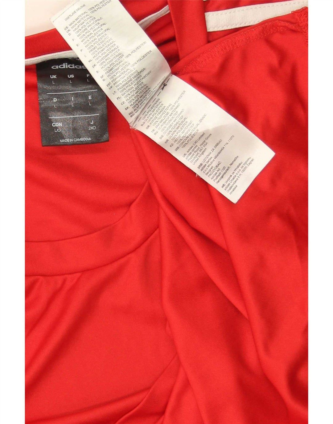 Adidas Mens Climalite T-Shirt Top Large Red Polyester