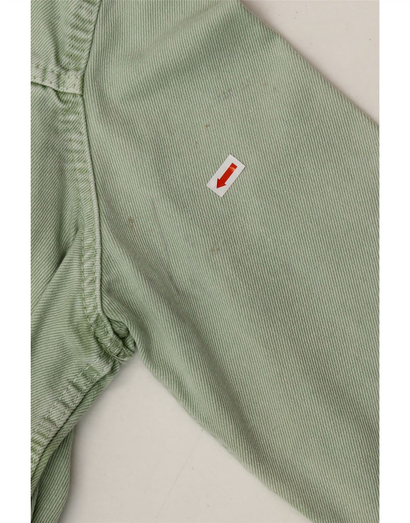 ZARA Womens Denim Jacket UK 10 Small Green Vintage Zara and Second-Hand Zara from Messina Hembry 
