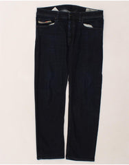 DIESEL Mens Waykee Regular Straight Jeans W32 L30 Navy Blue Cotton