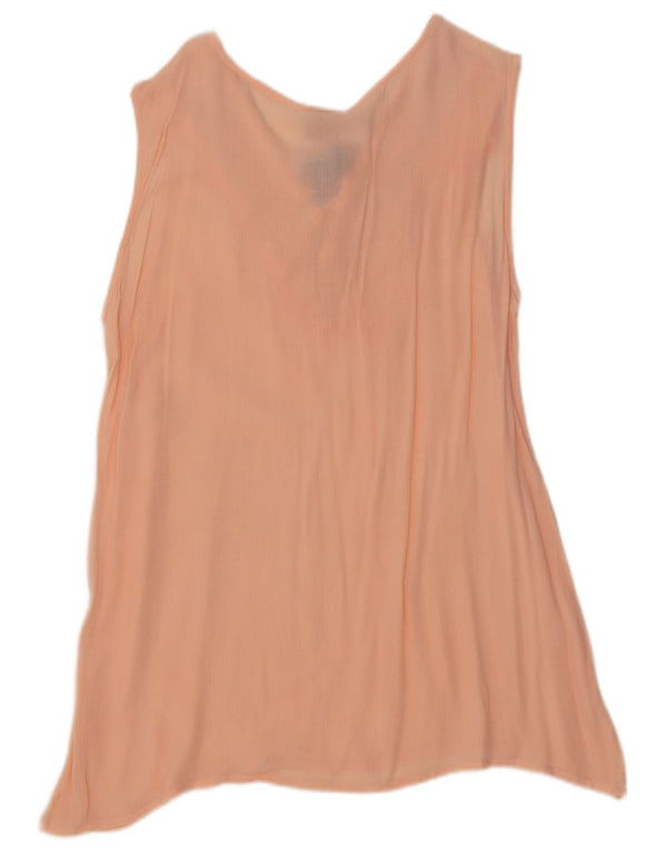 SIYA Womens Sleeveless Asymmetric Tunic Dress UK 14 Medium Pink Rayon
