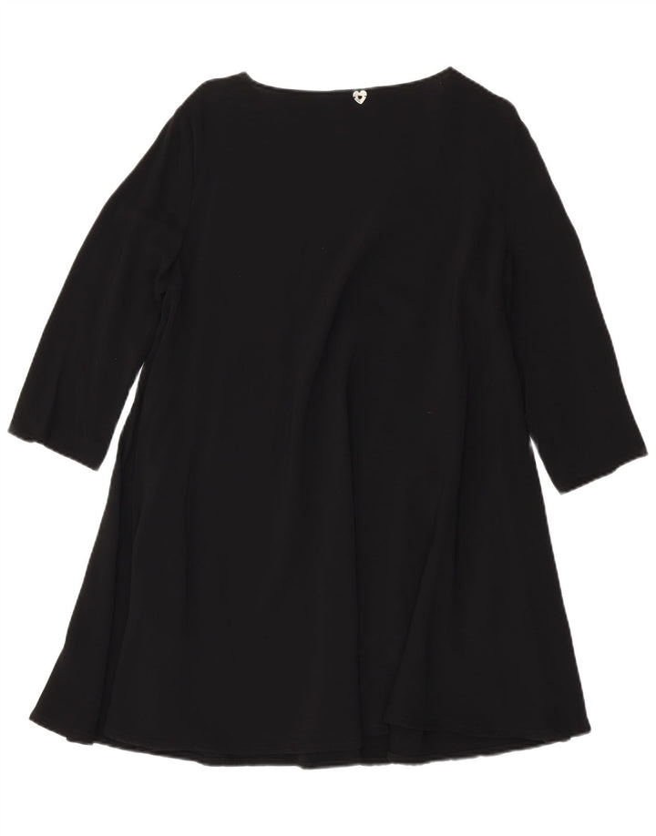 SIMONA BARBIERI Womens Twinset 3/4 Sleeve A-Line Dress IT 42 Medium Black