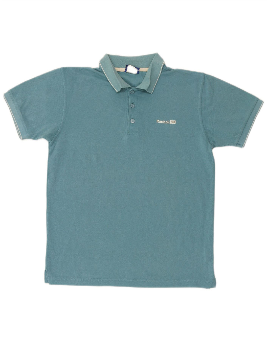 REEBOK Mens Polo Shirt Small Blue Cotton