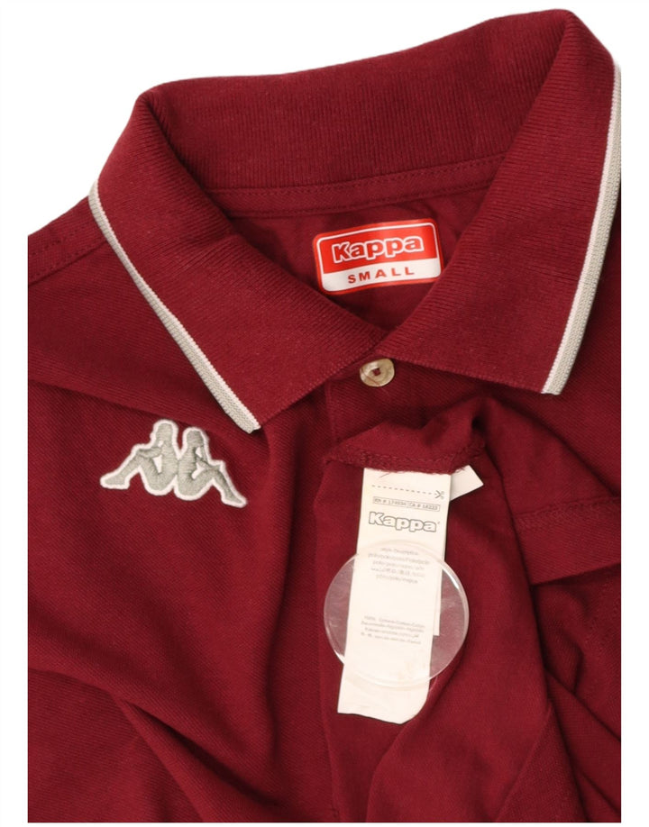 KAPPA Mens Polo Shirt Small Burgundy Cotton