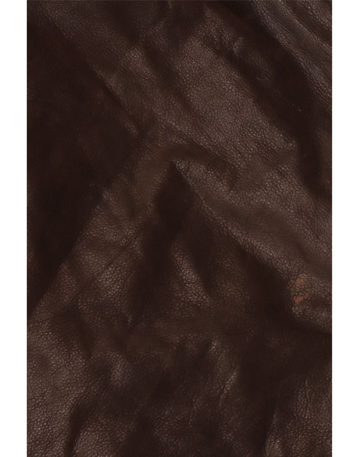 Vintage Mens Leather Jacket IT 50 Large Brown Leather