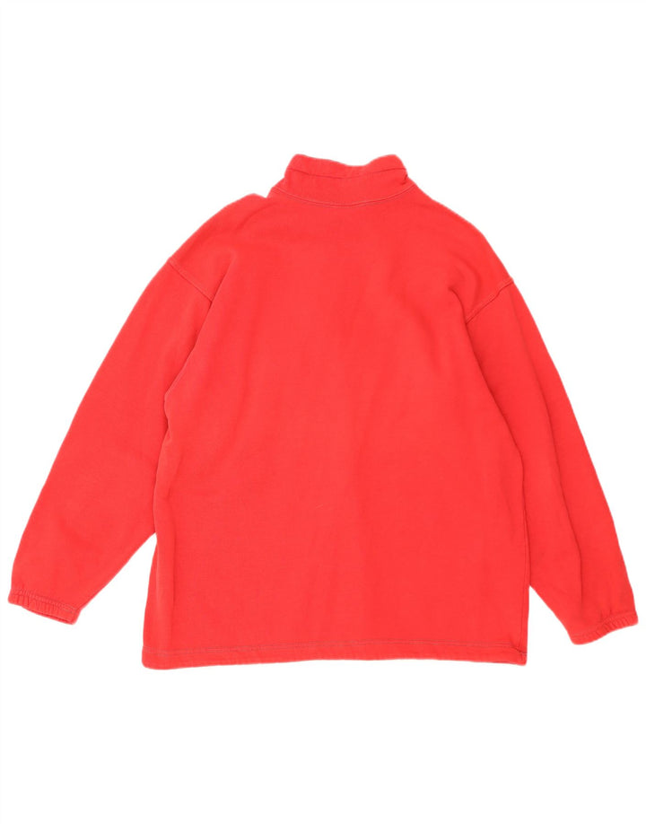 Champion Mens Graphic Zip Neck Sweatshirt Jumper Small Red