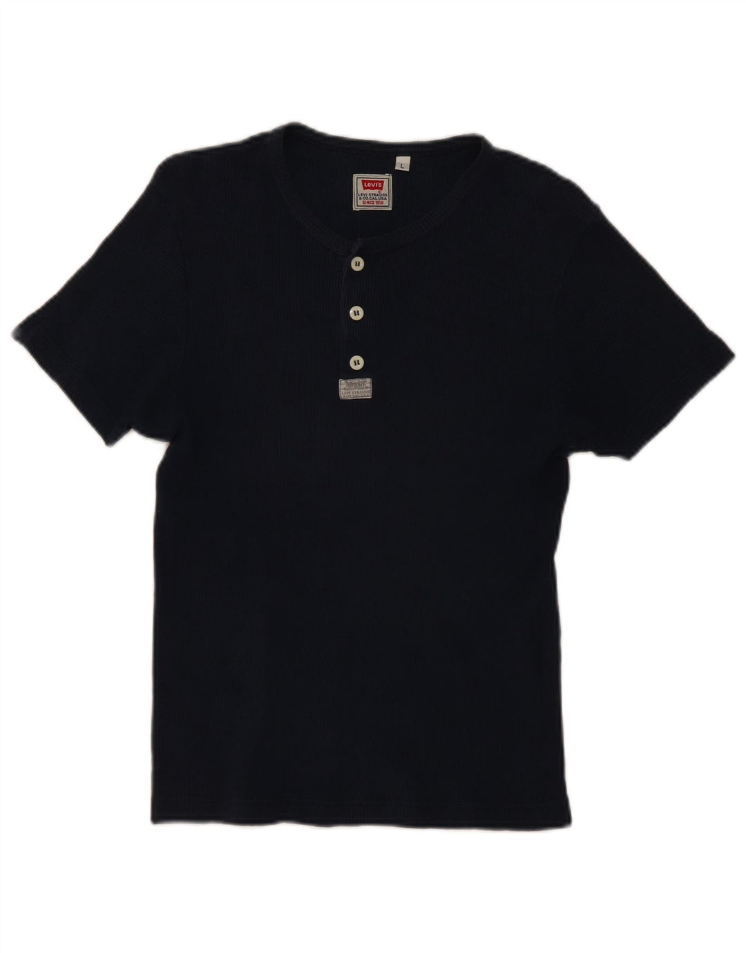 Levi's Womens T-Shirt Top UK 14 Large Navy Blue
