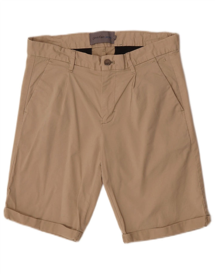 Calvin Klein Mens Chino Shorts W30 Medium  Beige Cotton