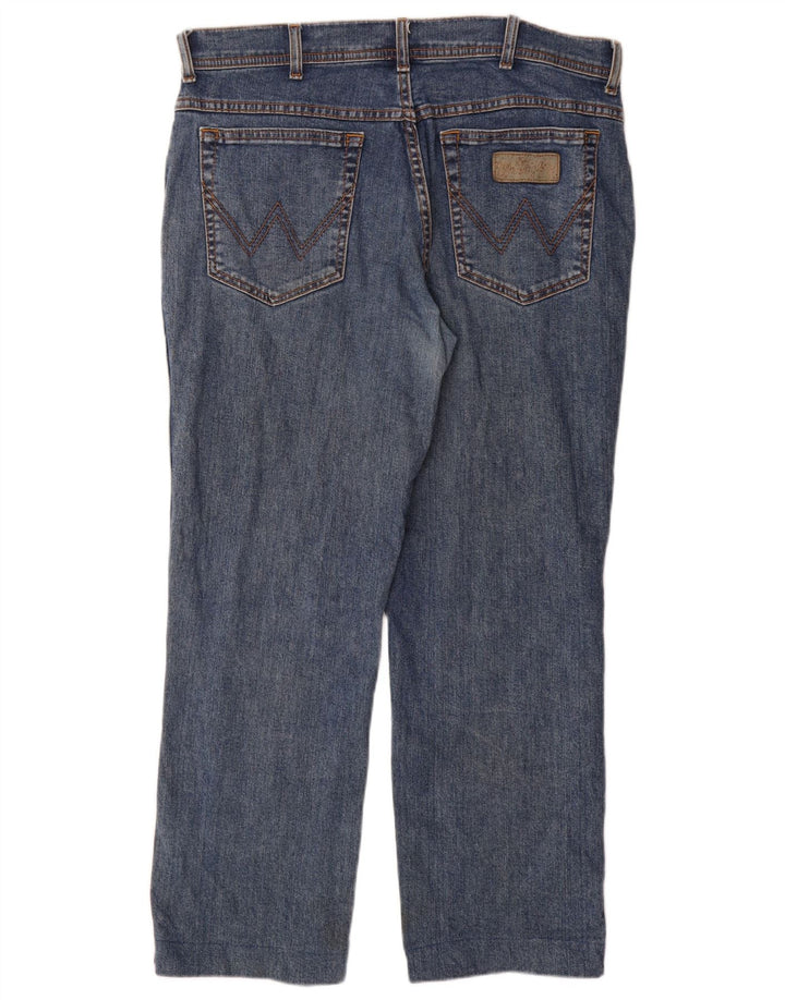 WRANGLER Mens Straight Jeans W34 L28 Blue