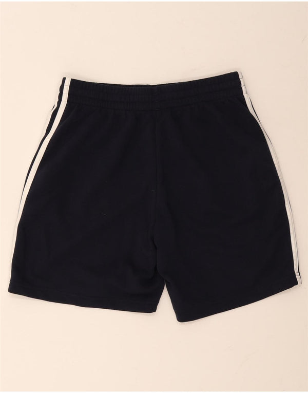 ADIDAS Womens Sport Shorts UK 12 Medium  Navy Blue Cotton