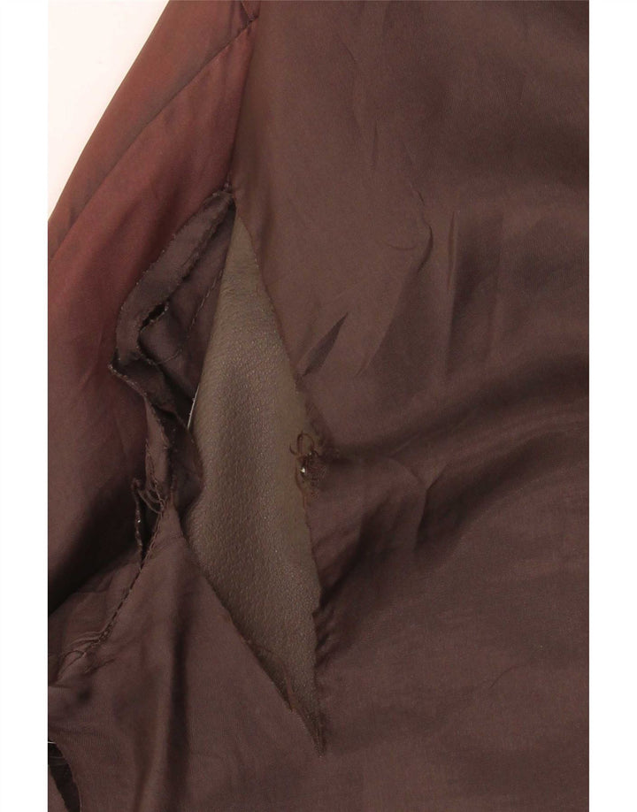 ELENA MIRO Womens Oversized Suede Jacket UK 14 Large Brown Leather
