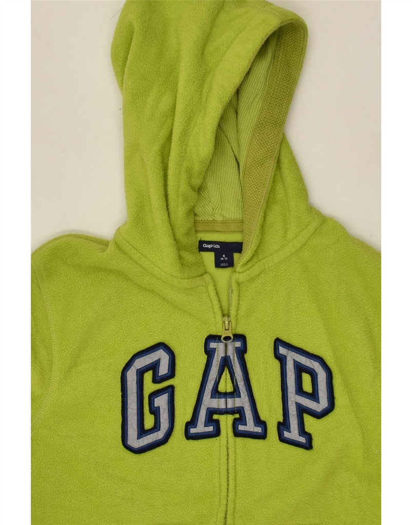 GAP Boys Graphic Hooded Fleece Jacket 6-7 Years Small Green Polyester | Vintage Gap | Thrift | Second-Hand Gap | Used Clothing | Messina Hembry 