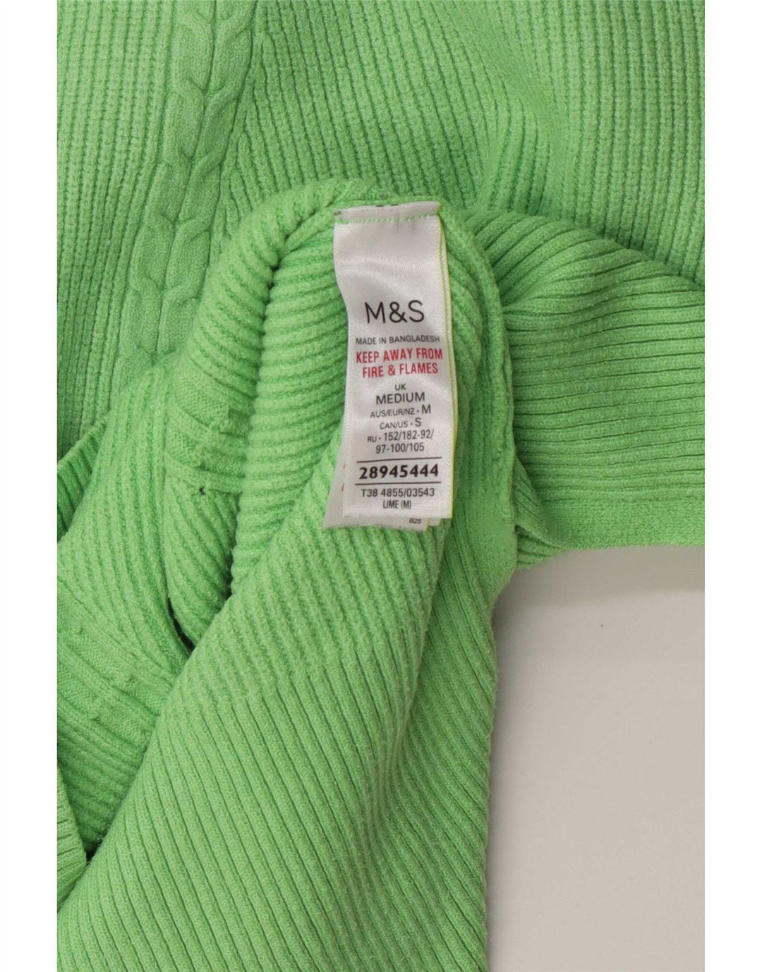 Marks & Spencer Womens Crew Neck Jumper Sweater UK 14 Medium Green Viscose