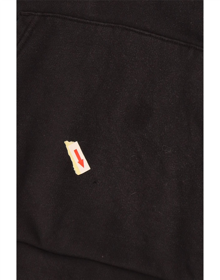 Adidas Mens Graphic Hoodie Jumper Medium Black Cotton