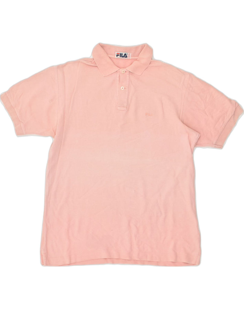 FILA Mens Polo Shirt IT 48 Medium Pink Cotton | Vintage Fila | Thrift | Second-Hand Fila | Used Clothing | Messina Hembry 