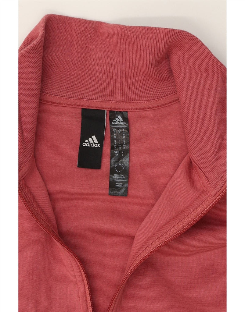 ADIDAS Womens Oversized Graphic Sweatshirt Jumper UK 8/10 Small Maroon Vintage Adidas and Second-Hand Adidas from Messina Hembry 