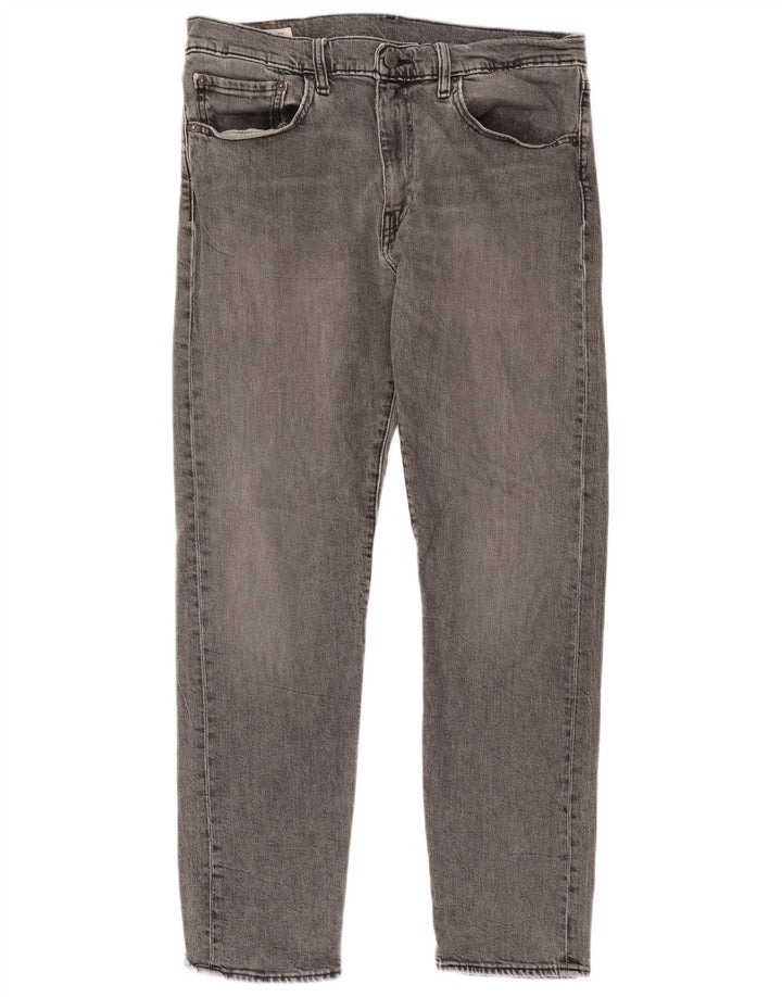 Levi's Mens 502 Tapered Jeans W34 L32 Grey Cotton