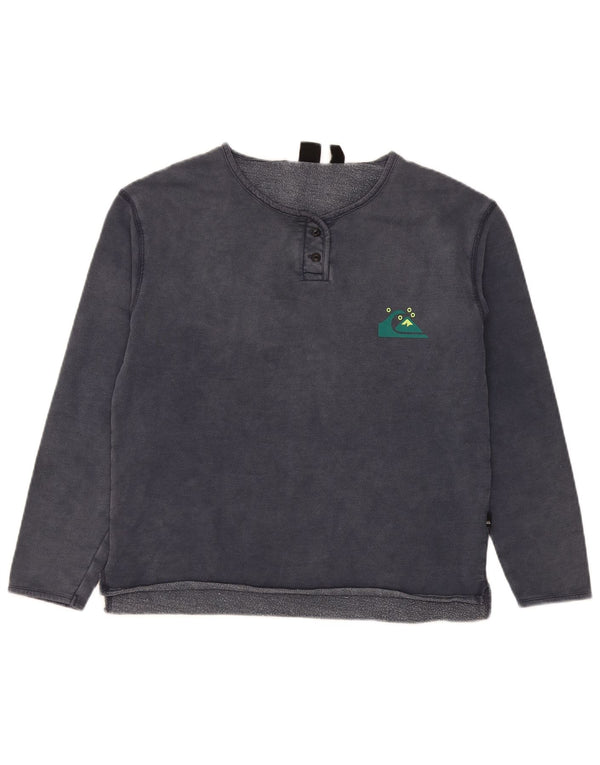 Quiksilver Womens Sweatshirt Jumper UK 14 Medium Navy Blue Cotton