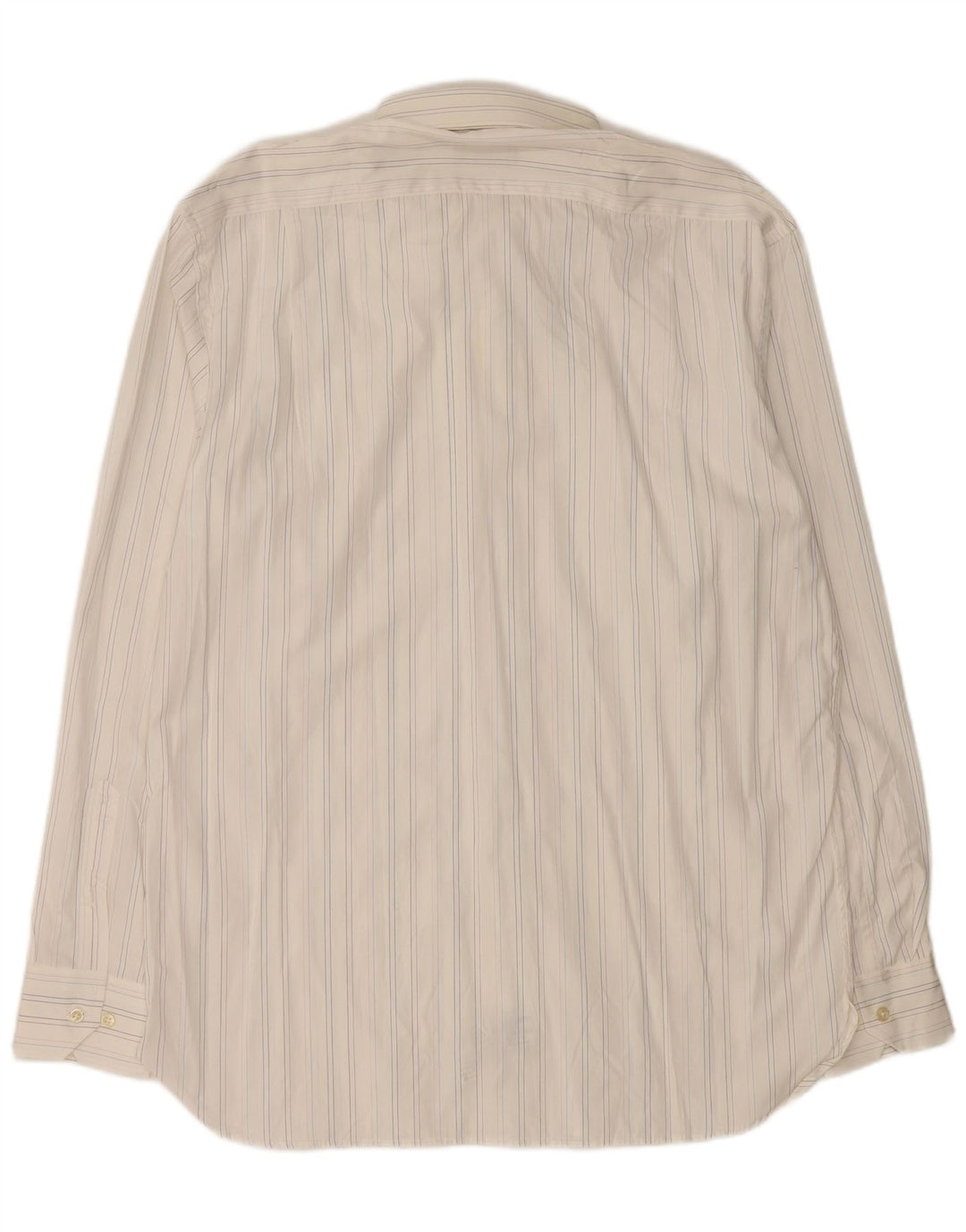 MASSIMO DUTTI Mens Shirt Size 43 Large White Striped Cotton